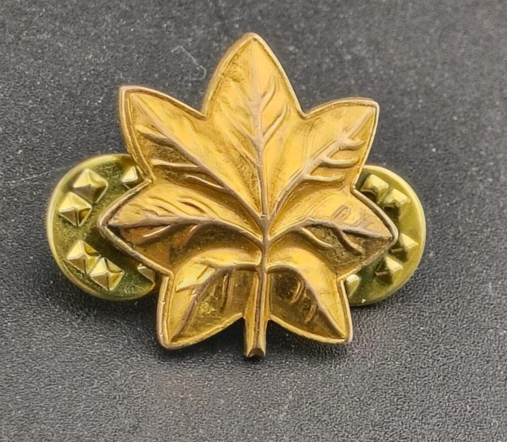 Vintage Korean War H-H 1/20 10K GF Major Lieutenant Commander Rank Pin SER 135